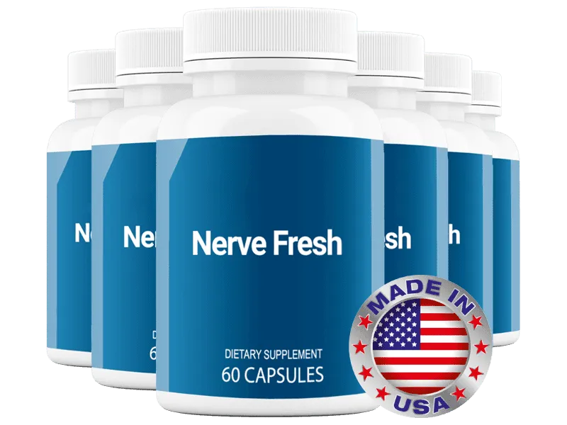 Nerve Fresh 60 capsules dietary supplement 6 bottle pack made in USA