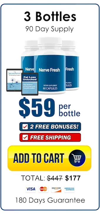 Nerve Fresh 3 bottle package with current displayed price