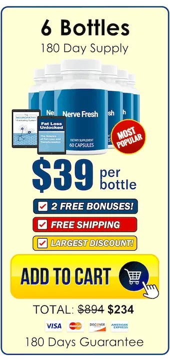 Nerve Fresh 6 bottle package with current displayed price